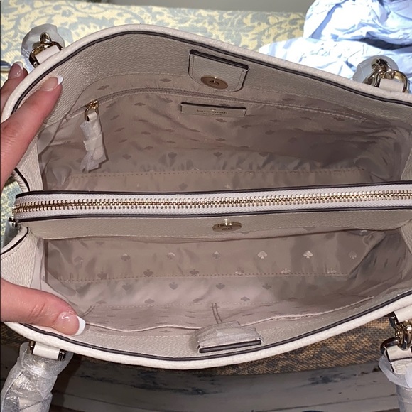 Kate Spade 3 compartment Jackson straw medium shoulder bag warm gingerbr… - Picture 5 of 15